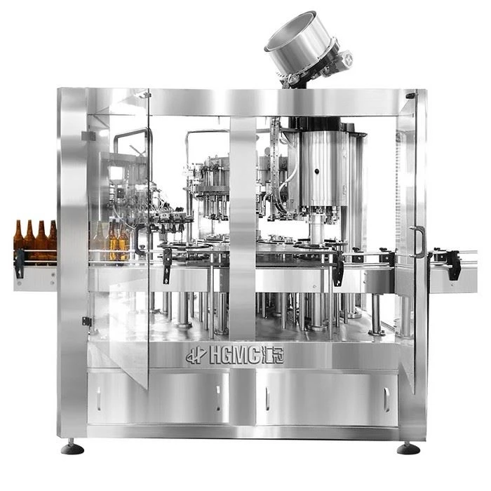500 Bph Automatic Beer Bottle 3 In 1 Filling Rinsing Capping Machine